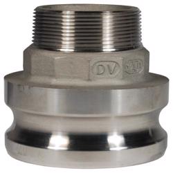 4030-F-SS Cam & Groove Reducing Type F Adapter x Male NPT 4030-F-SS Stainless steel Type F Jump Size Adapters